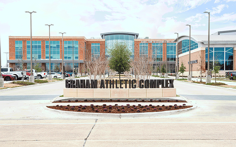Looping images: Different athletics facilities exteriors