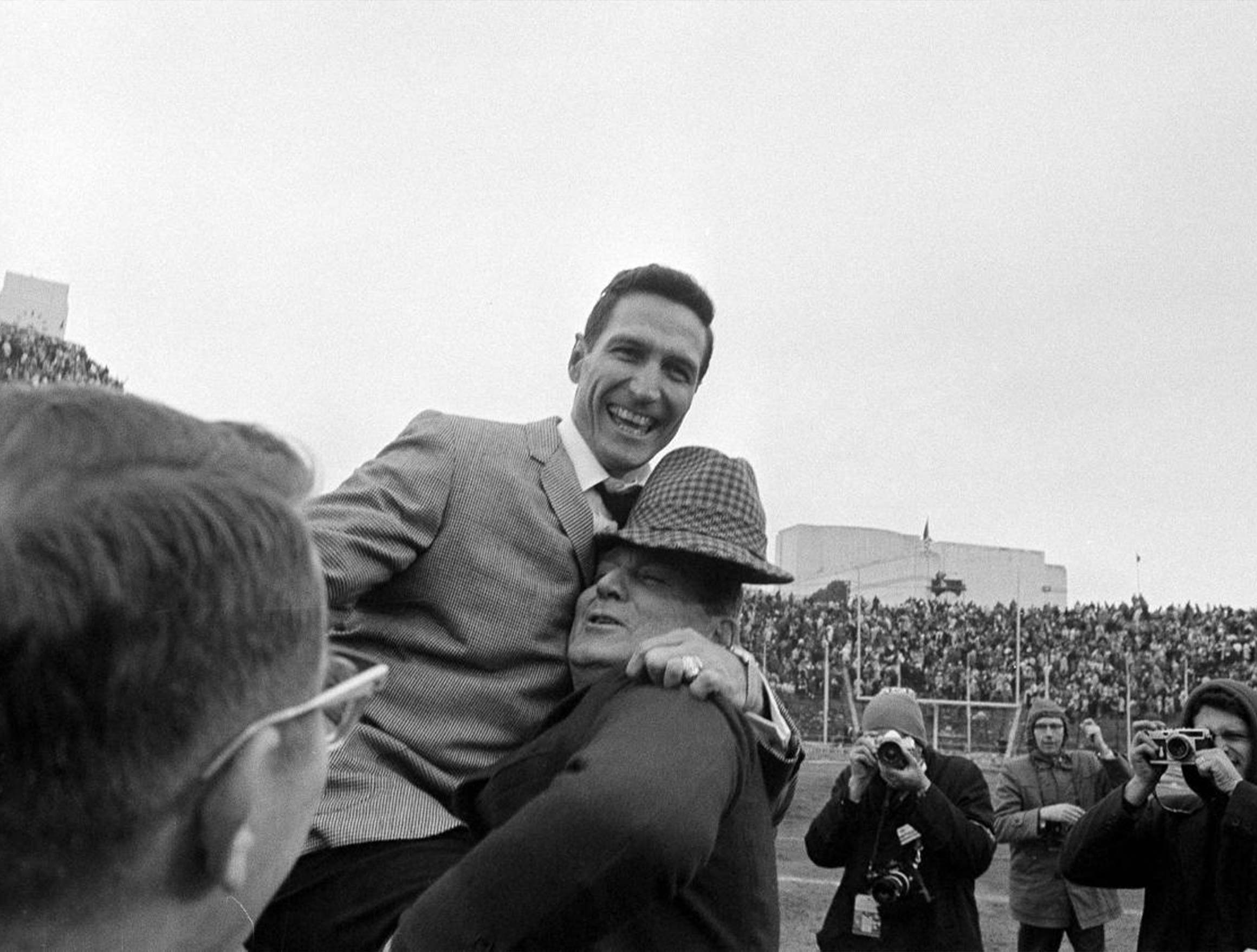 Men celebrating after a game